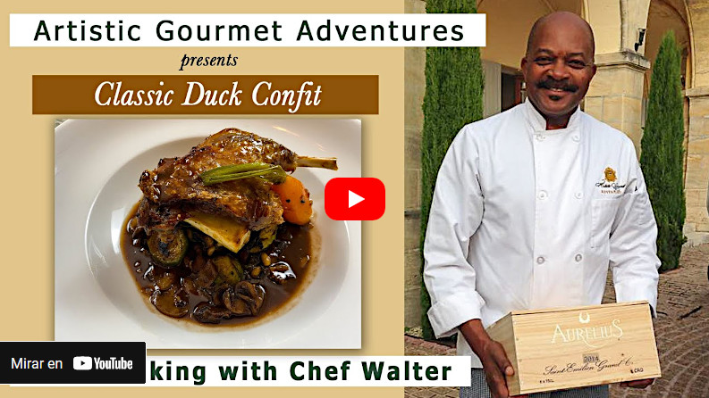 Video recipe for cooking classic duck confit recipe