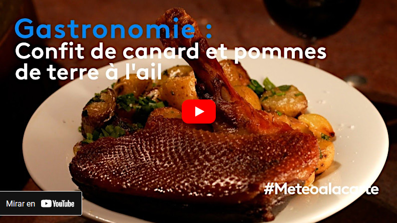 Vidéo de recette de confit de canard et pommes de terre à l'ail